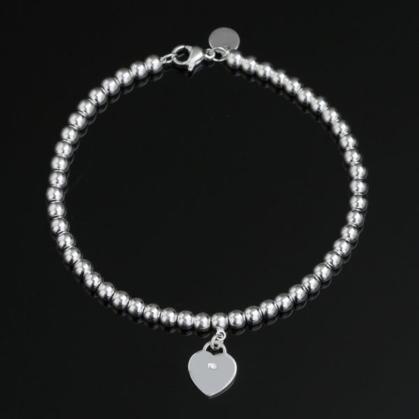 new designer jewelry heart bracelet beaded strands tiff women couple 925 silver 4mm round chain gifts for girlfriend diamond love bracelets, Black
new designer jewelry heart bracelet beaded strands tiff women couple 925 silver 4mm round chain gifts for girlfriend diamond love bracelets, Black