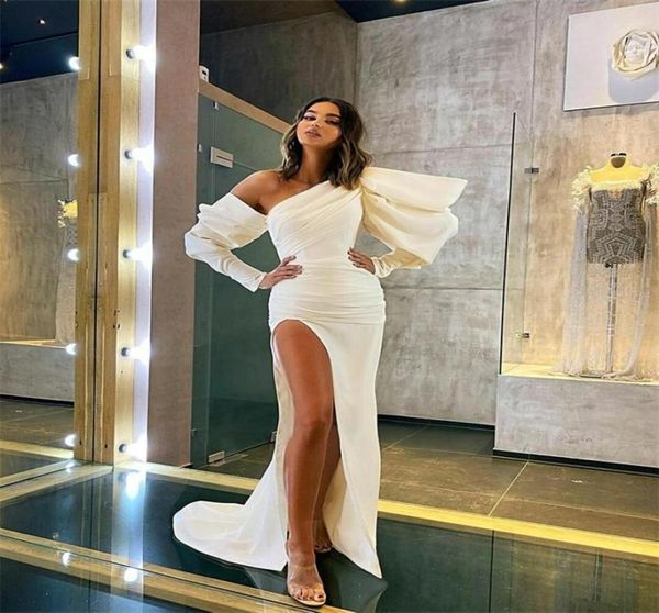 white highsplit mermaid formal party dresses oneshoulder poet long sleeve ruched satin evening dress sweep train party gown3121400, Black;red
white highsplit mermaid formal party dresses oneshoulder poet long sleeve ruched satin evening dress sweep train party gown3121400, Black;red