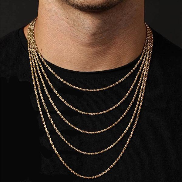 3-6mm punk hiphop designer jewelry stainless steel chain for man gold necklace woman party twisted rope mens silver black necklaces chokers
3-6mm punk hiphop designer jewelry stainless steel chain for man gold necklace woman party twisted rope mens silver black necklaces chokers