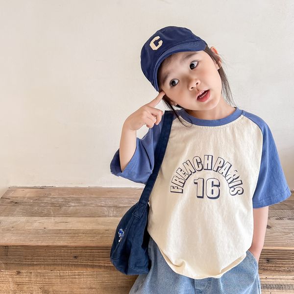 t-shirts 2519b korean summer children's t-shirt letter fashion patch colorful cotton t-shirt girls and boys short sleeve t-shirt 230406, Blue
t-shirts 2519b korean summer children's t-shirt letter fashion patch colorful cotton t-shirt girls and boys short sleeve t-shirt 230406, Blue