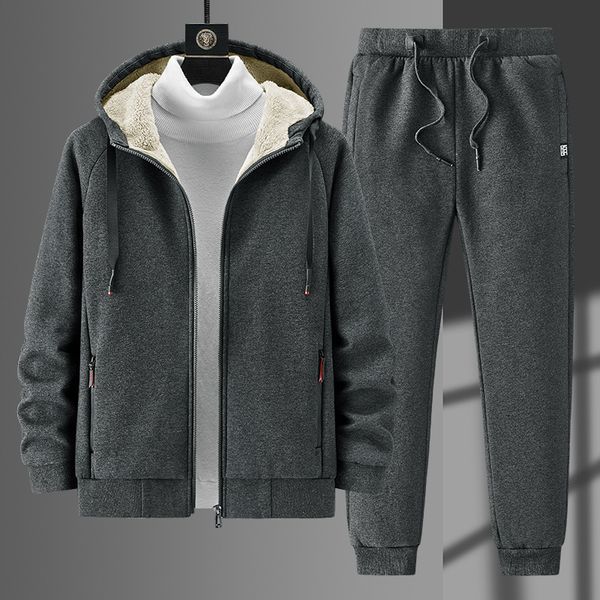 men's tracksuits winter thick warm wool sportswear men's oversized hooded 2-piece jacketpants sportswear casual sweater set 8xl 23, Gray
men's tracksuits winter thick warm wool sportswear men's oversized hooded 2-piece jacketpants sportswear casual sweater set 8xl 23, Gray