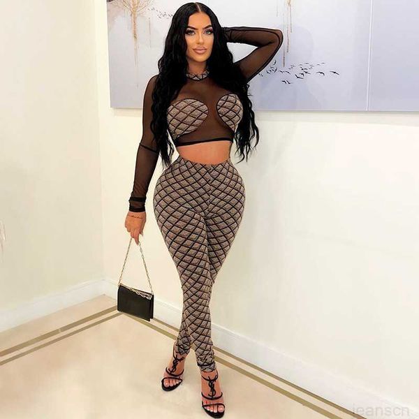 women's fashion tracksuit suit 2023 new mesh printed casual trousers two-piece set sports tracksuits, Gray
women's fashion tracksuit suit 2023 new mesh printed casual trousers two-piece set sports tracksuits, Gray