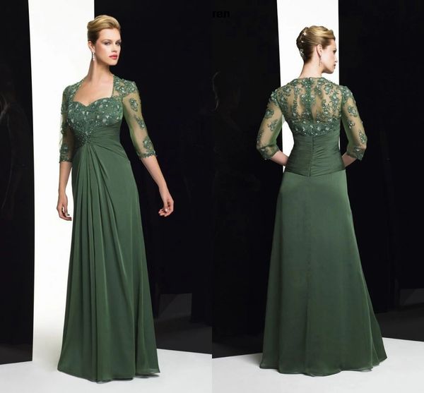 dark green chiffon mother of the bride dresses with 3/4 long sleeves lace beaded pleated women formal evening gowns long a line groom mother, Black;red
dark green chiffon mother of the bride dresses with 3/4 long sleeves lace beaded pleated women formal evening gowns long a line groom mother, Black;red
