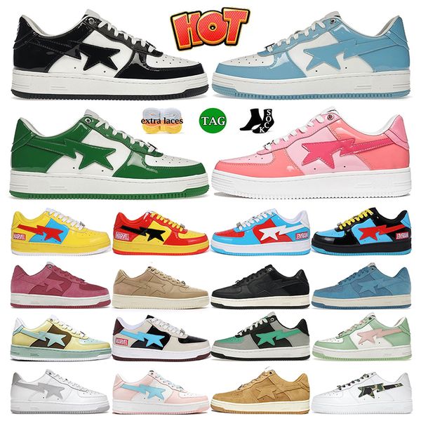 with box bapestars sk8 sta low baped designer casual shoes mens womens shoe lows black green yellow combo pink plate-forme luxury trainers s
with box bapestars sk8 sta low baped designer casual shoes mens womens shoe lows black green yellow combo pink plate-forme luxury trainers s