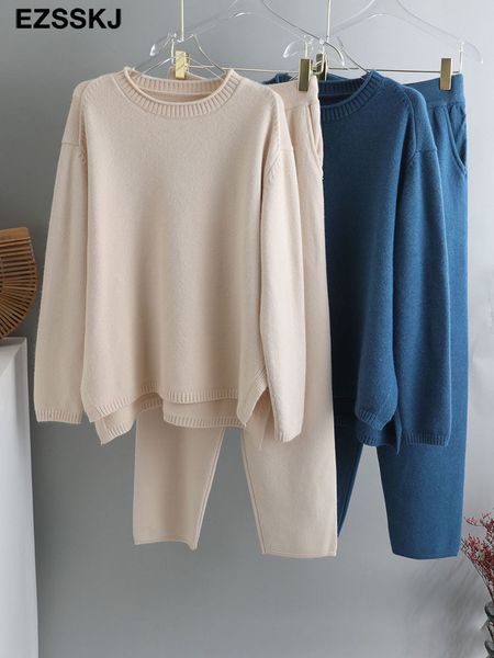 women's two piece pants 2 pieces set women knitted tracksuit oneck sweater granny pants female sweater suit homewear 230406, White
women's two piece pants 2 pieces set women knitted tracksuit oneck sweater granny pants female sweater suit homewear 230406, White