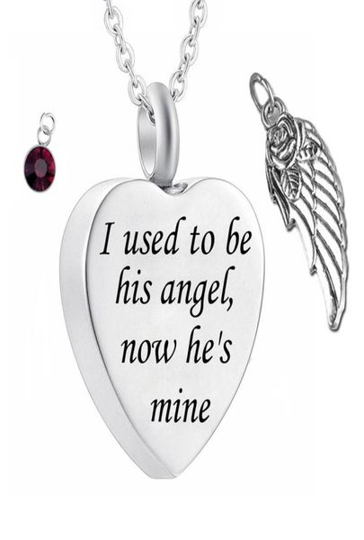 engraved i used to be his angel now he039s mine cremation jewelry initial necklace keepsake memorial urn necklace with birth3725225, Silver
engraved i used to be his angel now he039s mine cremation jewelry initial necklace keepsake memorial urn necklace with birth3725225, Silver