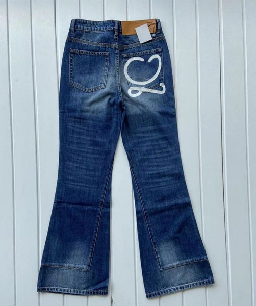 women's jeans designer printed slim wide leg micro flared denim trousers for women, Blue
women's jeans designer printed slim wide leg micro flared denim trousers for women, Blue