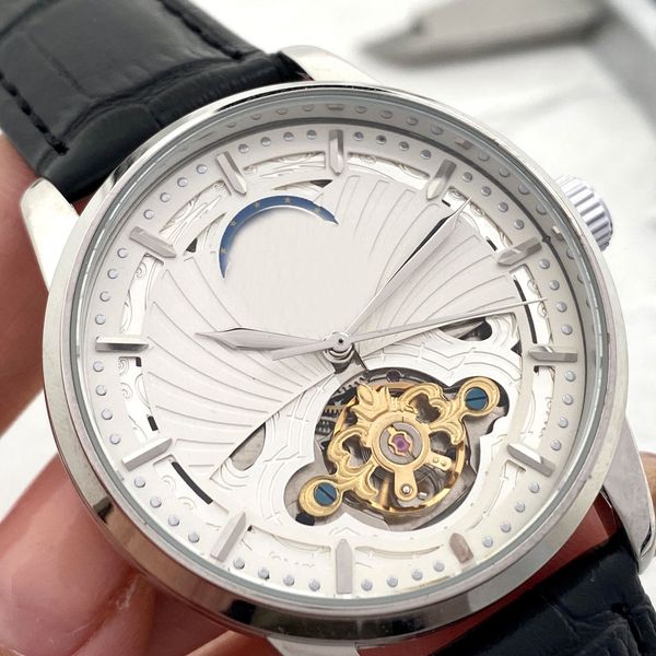 fashion men watch sun moon and stars 41mm skeleton watches casual mens automatic mechanical ceramics watch full stainless steel wristwatch g, Slivery;brown
fashion men watch sun moon and stars 41mm skeleton watches casual mens automatic mechanical ceramics watch full stainless steel wristwatch g, Slivery;brown
