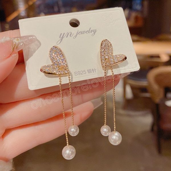 long tassel butterfly dangle earrings gold color fashion hanging women earrings jewelry girls gifts pendant earrings, Silver