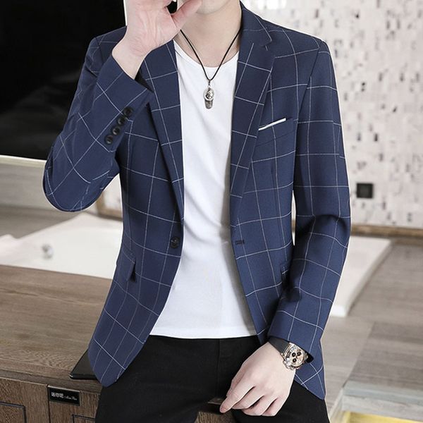 fashion mens casual business plaid slim fit formal dress blazers jacket suit coat, White;black
fashion mens casual business plaid slim fit formal dress blazers jacket suit coat, White;black