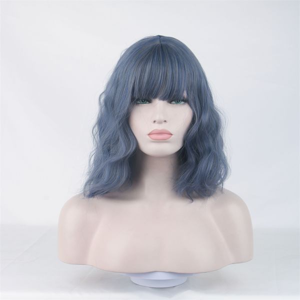 grey short curly wigs neat bangs woodfestival green mix synthetic wig hair for women party costume, Black
grey short curly wigs neat bangs woodfestival green mix synthetic wig hair for women party costume, Black