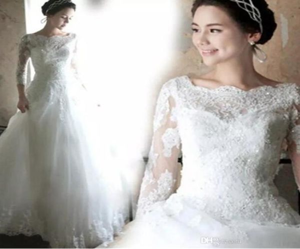 long sleeves wedding dress a line lace boat neck bridal dress lace up back floor length new arrvals 2843998, White
long sleeves wedding dress a line lace boat neck bridal dress lace up back floor length new arrvals 2843998, White