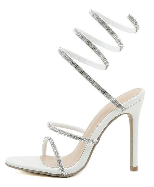 sandals women snake shape circle high heel party shoes open toe stilettos crystal narrow band gladiator sandals, Black
sandals women snake shape circle high heel party shoes open toe stilettos crystal narrow band gladiator sandals, Black