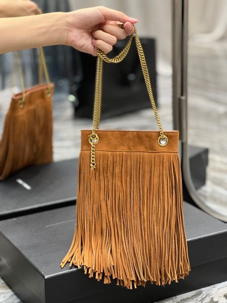 designer bag tassel shoulder bag with texture, niche phone bag, fashionable shoulder crossbody bag