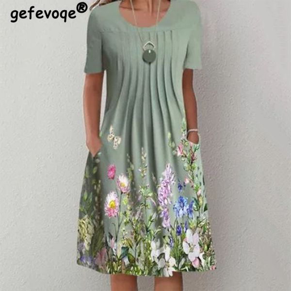 casual dresses summer short sleeve floral printing vintage dresses for women female clothing loose beach elegant large swing midi dress 2304, Black;gray
casual dresses summer short sleeve floral printing vintage dresses for women female clothing loose beach elegant large swing midi dress 2304, Black;gray