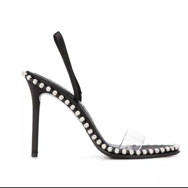 summer women high heels 8cm agrade rhinestone real leather studded sling back sandals nova high heels size 34-40, Black
summer women high heels 8cm agrade rhinestone real leather studded sling back sandals nova high heels size 34-40, Black