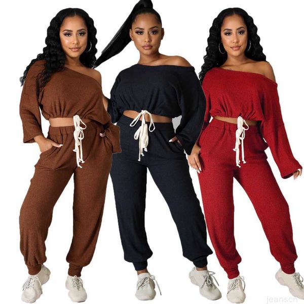 designers women clothes 2023 solid rib off shoulder strap loose casual pants two piece set, White
designers women clothes 2023 solid rib off shoulder strap loose casual pants two piece set, White