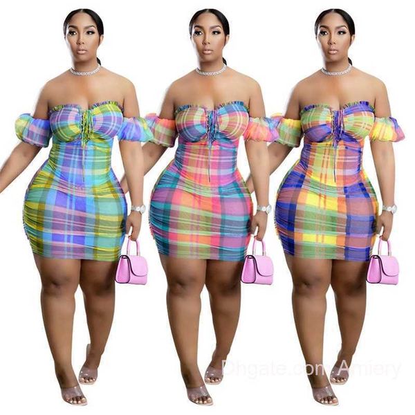 summer new dress breathable mesh plaid color matching print short sleeve knee length chest wrap off shoulder dresses s-5xl, Black;gray
summer new dress breathable mesh plaid color matching print short sleeve knee length chest wrap off shoulder dresses s-5xl, Black;gray