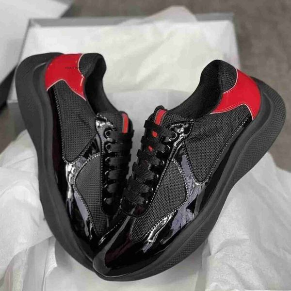 fashion low-sneakers shoes men casual walking america's cup sports fabric patent leather outdoor high sneaker trainers with box eu 38-4, Black
fashion low-sneakers shoes men casual walking america's cup sports fabric patent leather outdoor high sneaker trainers with box eu 38-4, Black