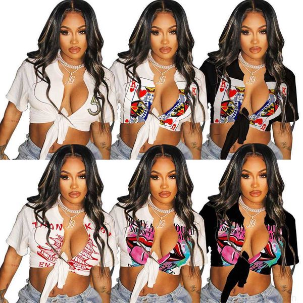 2023 women summer t-shirt casual street fashion printed tassel split short sleeve blouses, White
2023 women summer t-shirt casual street fashion printed tassel split short sleeve blouses, White