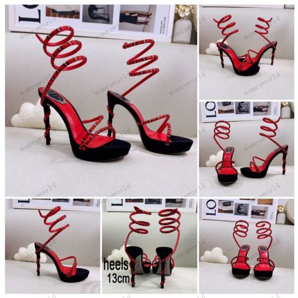 rene caovilla cleo open toe sandals crystal embellished spiral wrap around sandals twining rhinestone sandal women rainbow stiletto heels sh, Black
rene caovilla cleo open toe sandals crystal embellished spiral wrap around sandals twining rhinestone sandal women rainbow stiletto heels sh, Black