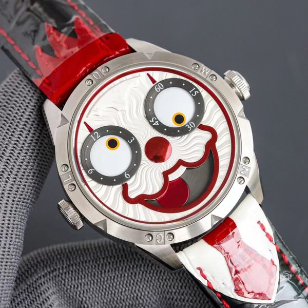 men's watch russian joker scarlet tongue fully automatic mechanical watch zombie teeth and moon phase luxury personalized brand watch, Slivery;brown
men's watch russian joker scarlet tongue fully automatic mechanical watch zombie teeth and moon phase luxury personalized brand watch, Slivery;brown