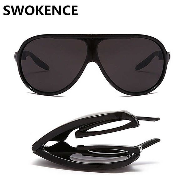 sunglasses swokence folding sunglasses men women retro large size foldable uv400 sun glasses gray lenses with fashion portable box sa22 p230, White;black
sunglasses swokence folding sunglasses men women retro large size foldable uv400 sun glasses gray lenses with fashion portable box sa22 p230, White;black