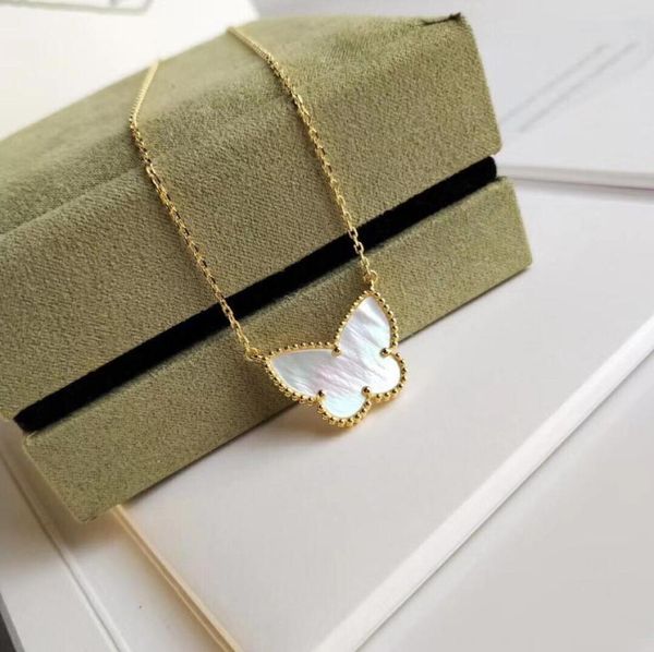 vintage lucky pendant necklace designer 18k yellow gold plated white mother of pearl butterfly charm short chain choker for women 2392838, Silver
vintage lucky pendant necklace designer 18k yellow gold plated white mother of pearl butterfly charm short chain choker for women 2392838, Silver