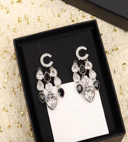 2022 charm drop earring with black and transparent color crystal diamond for women wedding jewelry gift have box stamp8953734, Golden
2022 charm drop earring with black and transparent color crystal diamond for women wedding jewelry gift have box stamp8953734, Golden