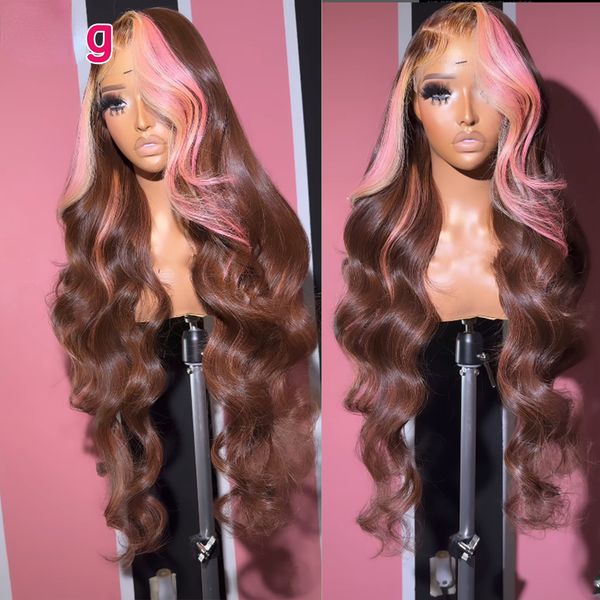 Brown Pink HD 13x4 Body Lace Frontal Wig For Women Pink Hightlight Lace Front Human Hair Wigs Transparent Synthetic Lace Wig s, Customize wig
Brown Pink HD 13x4 Body Lace Frontal Wig For Women Pink Hightlight Lace Front Human Hair Wigs Transparent Synthetic Lace Wig s, Customize wig