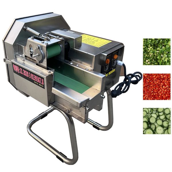 Image of Vegetable Cutting Machine Cut Scallion Sauerkraut Pepper Dicing Machine Stainless Steel Ginger Cutter Electric Onion Slicer Machine