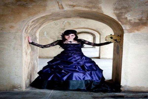 vintage victorian gothic plus size long sleeve wedding dresses purple and black ruffles satin corset strapless lace bridal go8753773, White
vintage victorian gothic plus size long sleeve wedding dresses purple and black ruffles satin corset strapless lace bridal go8753773, White