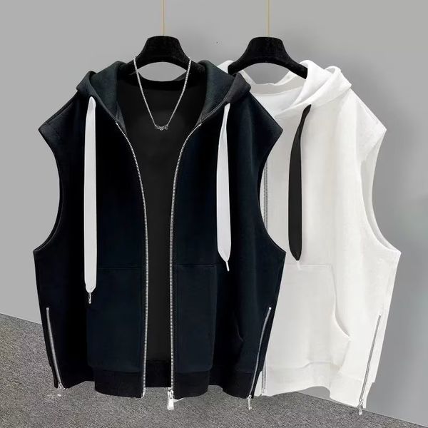 mens tank sleeveless tshirt men 2023 summer tank with hood men fashion none sleeve hoodie zip up casual sportswear clothes for men 230406, White;black
mens tank sleeveless tshirt men 2023 summer tank with hood men fashion none sleeve hoodie zip up casual sportswear clothes for men 230406, White;black