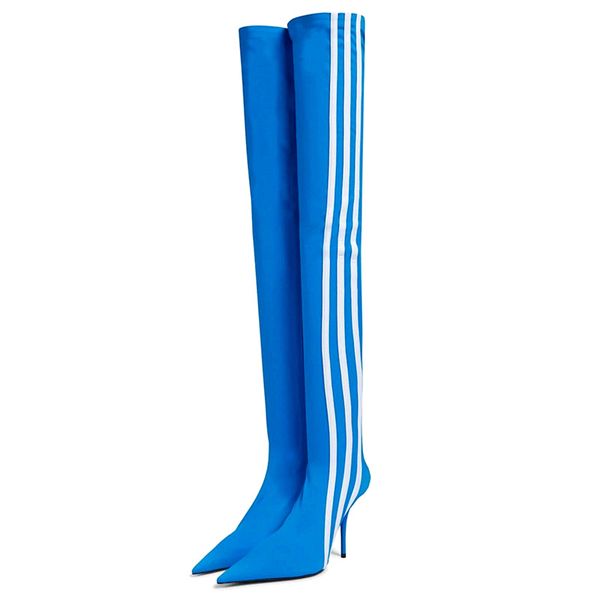 2023 new style knee boots sheepskin leather pillage toe thigh-high booties casual dress shoes stiletto heels elastic cotton colourful mix co, Black
2023 new style knee boots sheepskin leather pillage toe thigh-high booties casual dress shoes stiletto heels elastic cotton colourful mix co, Black