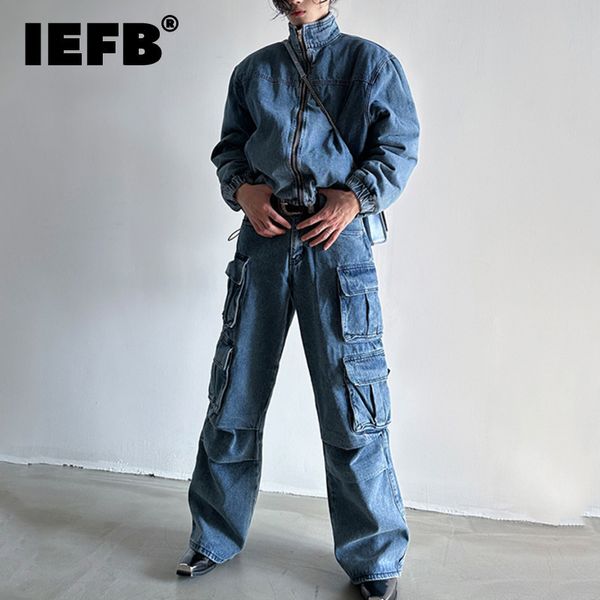 men's tracksuits iefb washing denim thickened men jacket vintage 2023 spring loose short suit cargo pants solid color casual high stree, Gray
men's tracksuits iefb washing denim thickened men jacket vintage 2023 spring loose short suit cargo pants solid color casual high stree, Gray