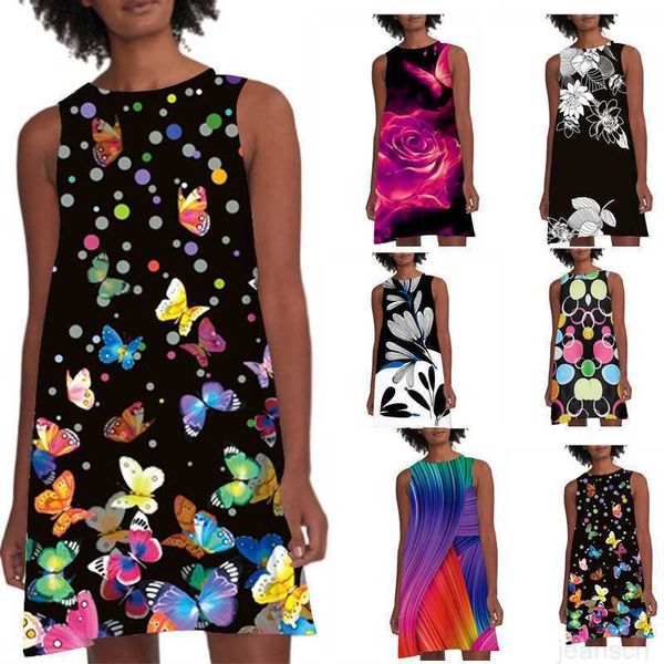 2023 summer dress fashions pop print loose sleeveless irregular women's dress clothing clothes, Black;gray
2023 summer dress fashions pop print loose sleeveless irregular women's dress clothing clothes, Black;gray