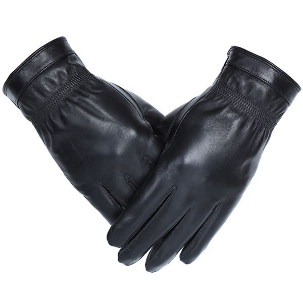 five fingers gloves men' genuine leather real sheepskin black button wool lining winter warm mittens, Blue;gray
five fingers gloves men' genuine leather real sheepskin black button wool lining winter warm mittens, Blue;gray