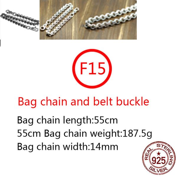f15 s925 sterling silver pants chain bag chain trendy circle cross flower keychain versatile personalized punk hip hop jewelry style gift fo, Slivery;golden
f15 s925 sterling silver pants chain bag chain trendy circle cross flower keychain versatile personalized punk hip hop jewelry style gift fo, Slivery;golden