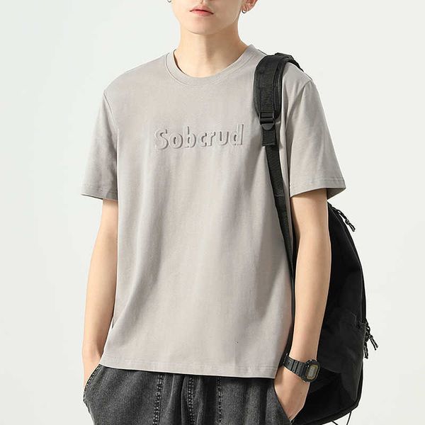 men's t-shirt new cotton summer round neck short sleeve for casual pullover korean comfortable thick, White;black
men's t-shirt new cotton summer round neck short sleeve for casual pullover korean comfortable thick, White;black