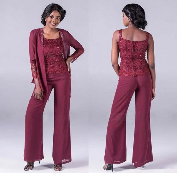 burgundy lace mother of the bride pant suits with jackets sequined wedding guest dress plus size chiffon mothers groom dress4908268, Black;red
burgundy lace mother of the bride pant suits with jackets sequined wedding guest dress plus size chiffon mothers groom dress4908268, Black;red