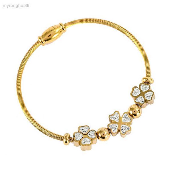 bangle selling stainless steel wire rope bracelet, four leaf grass inlaid diamond magnet buckle bracelet, bracelet gm04, Black
bangle selling stainless steel wire rope bracelet, four leaf grass inlaid diamond magnet buckle bracelet, bracelet gm04, Black