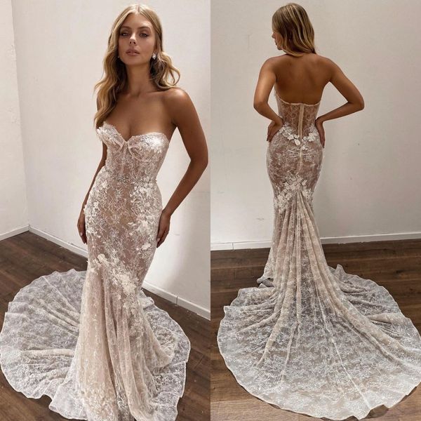 sweetheart mermaid wedding dresses for bride appliques lace wedding dress illusion backless robe de mariee bridal gowns, White
sweetheart mermaid wedding dresses for bride appliques lace wedding dress illusion backless robe de mariee bridal gowns, White