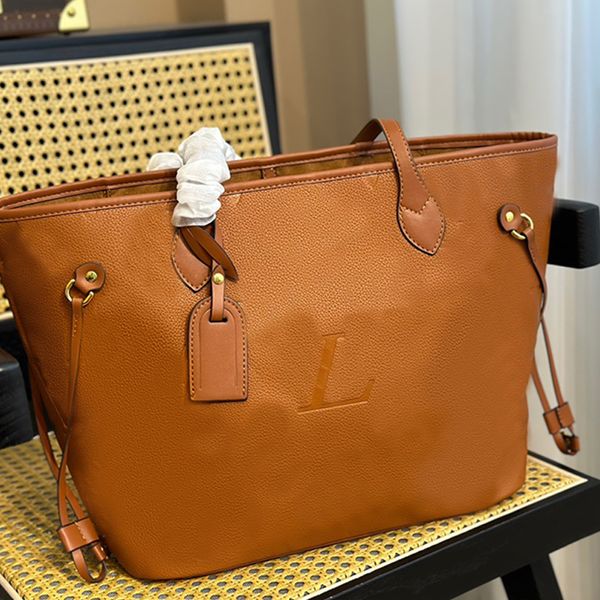 

Women Fashion Designer Tote Bag Two-tone Classic Handbag PU Letter Shoulder Bags Open Casual Tote General Occasion Totes Wholesale Retail, Brown more flower-no box