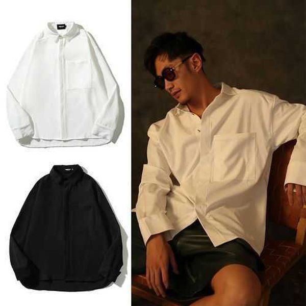 american high street fog season 7 7th main line silhouette cut pendant long sleeve loose white shirt men and women, White;black
american high street fog season 7 7th main line silhouette cut pendant long sleeve loose white shirt men and women, White;black