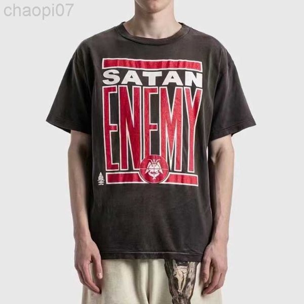 designer fashion t shirt saint michael letter print vintage washed old high street loose short sleeve t-shirt men's summer, White;black
designer fashion t shirt saint michael letter print vintage washed old high street loose short sleeve t-shirt men's summer, White;black