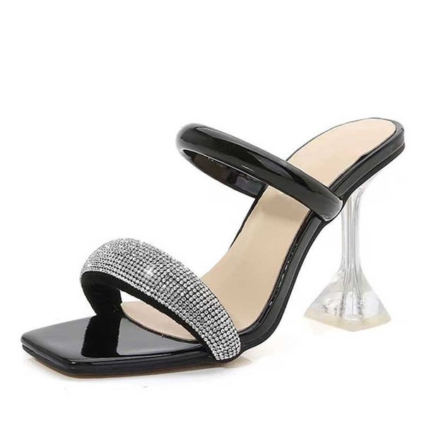 nxy slippers fashion color rhinestone ladies party dress slippers summer strange clear heels sandals square toe shoes for women size 46 2304, Black
nxy slippers fashion color rhinestone ladies party dress slippers summer strange clear heels sandals square toe shoes for women size 46 2304, Black