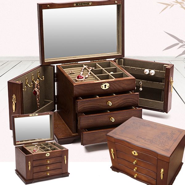 jewelry settings 4 layer luxury large wooden box storage display earring ring necklace jewellery gift case organizer packaging casket 230407, Slivery;crystal
jewelry settings 4 layer luxury large wooden box storage display earring ring necklace jewellery gift case organizer packaging casket 230407, Slivery;crystal