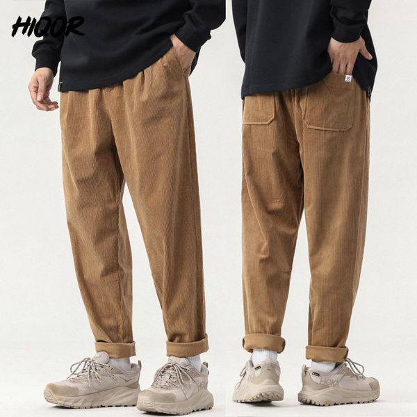 mens pants hiqor autumn winter thicken corduroy sweatpant male baggy jogger fashion streetwear loose vintage casual straight man 230407, Black
mens pants hiqor autumn winter thicken corduroy sweatpant male baggy jogger fashion streetwear loose vintage casual straight man 230407, Black
