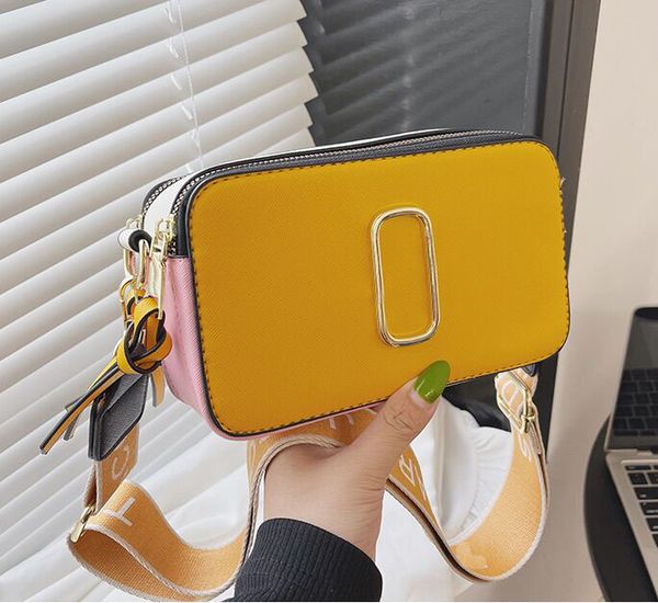new designer womens shoulder bag marc letter pink green black color contrast camera bags versatile messenger bags 2 style, Red;black
new designer womens shoulder bag marc letter pink green black color contrast camera bags versatile messenger bags 2 style, Red;black