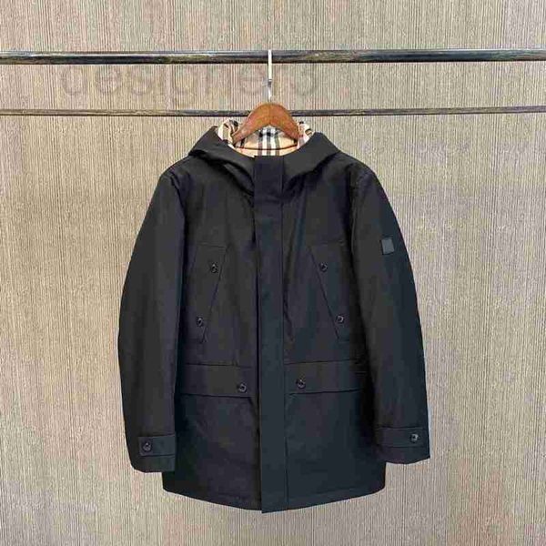 men's down & parkas designer autumn winter long hooded down jacket classic check stitching for men women hvk9, Black
men's down & parkas designer autumn winter long hooded down jacket classic check stitching for men women hvk9, Black